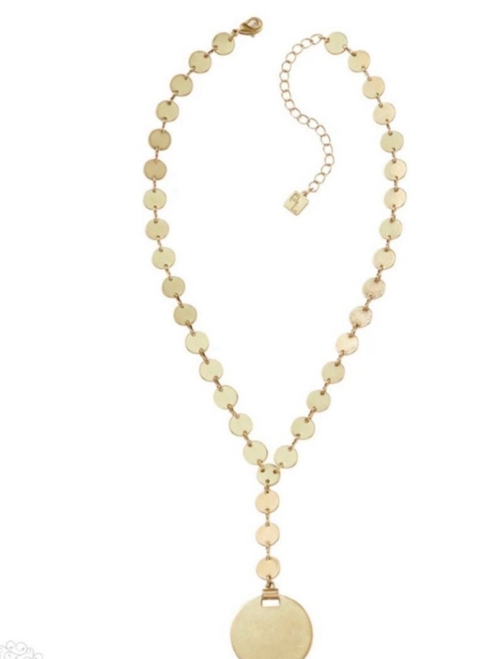 Park Lane Silas Gold Disc Pendant Necklace - Women's Gold Tone Layering Necklace